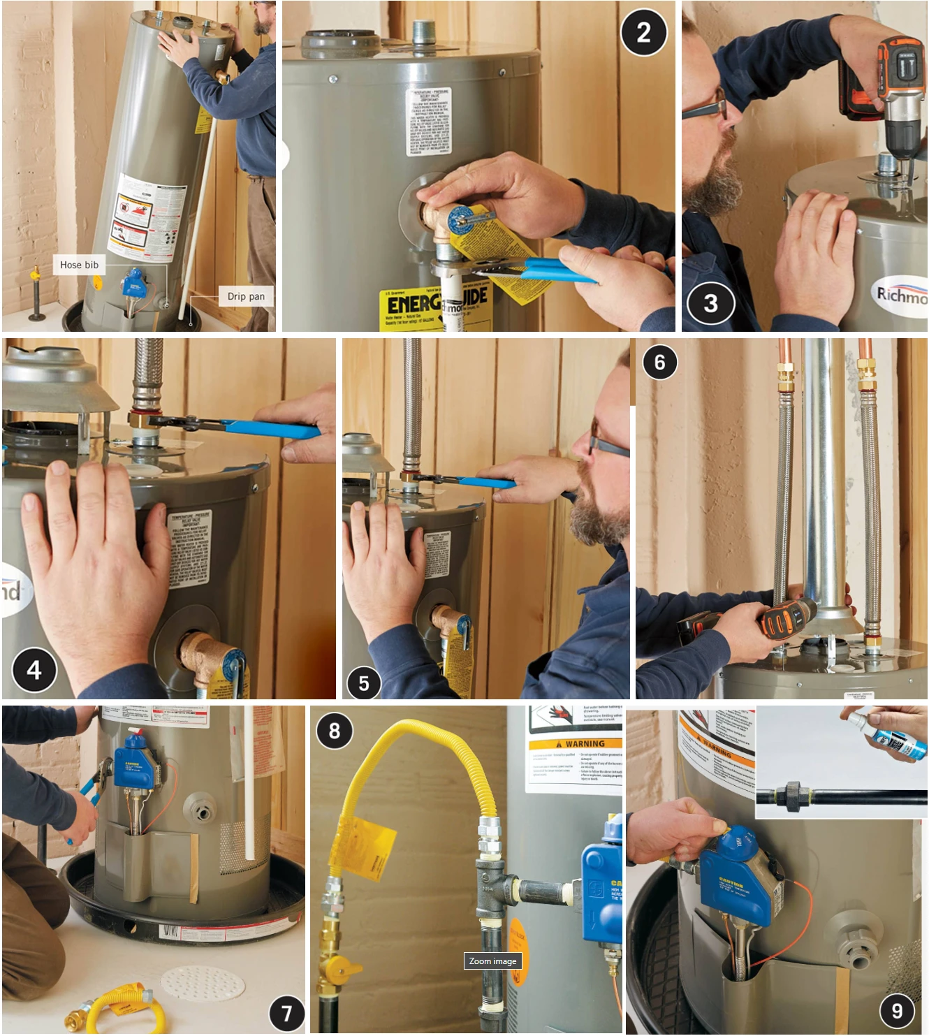 Install water heater Install water heater